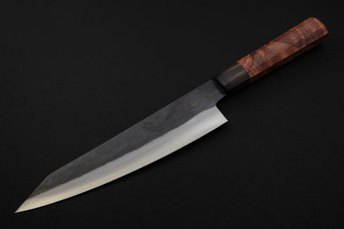 'FBH' ŠEFOV NOŽ KIRITSUKE-GYUTO 210 MM / KUROUCHI 5160 ČELIK / DRŠKA OD EGZOTIČNOG DRVA U NARANČASTOM TONU